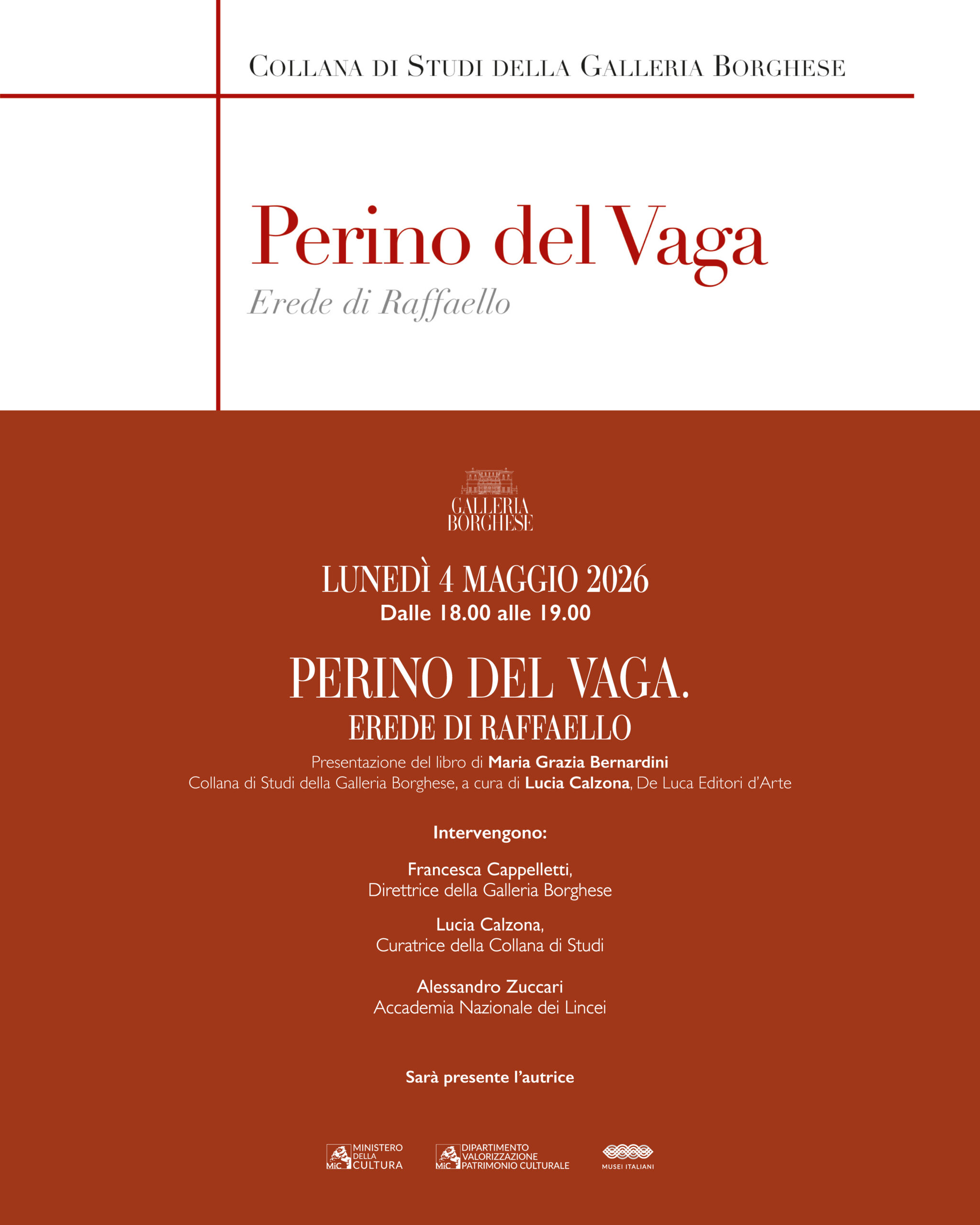 PRESENTATION OF THE VOLUME PERINO DEL VAGA. HEIR TO RAPHAEL