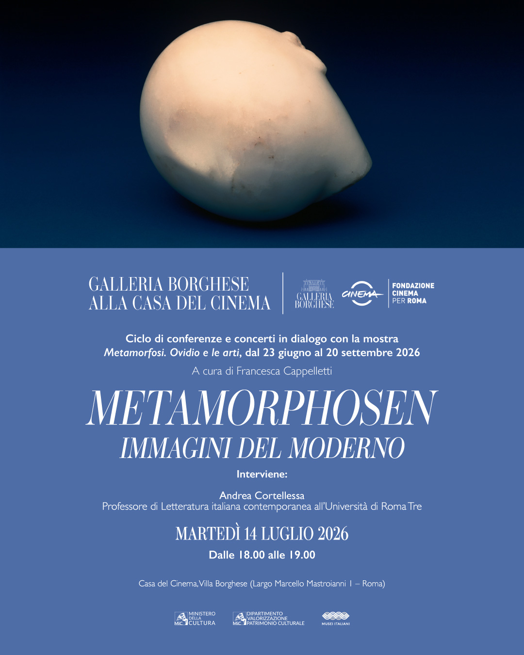 CONFERENZA: METAMORPHOSEN. IMMAGINI DEL MODERNO – 14 LUGLIO 2026 ALLA CASA DEL CINEMA ORE 18.00