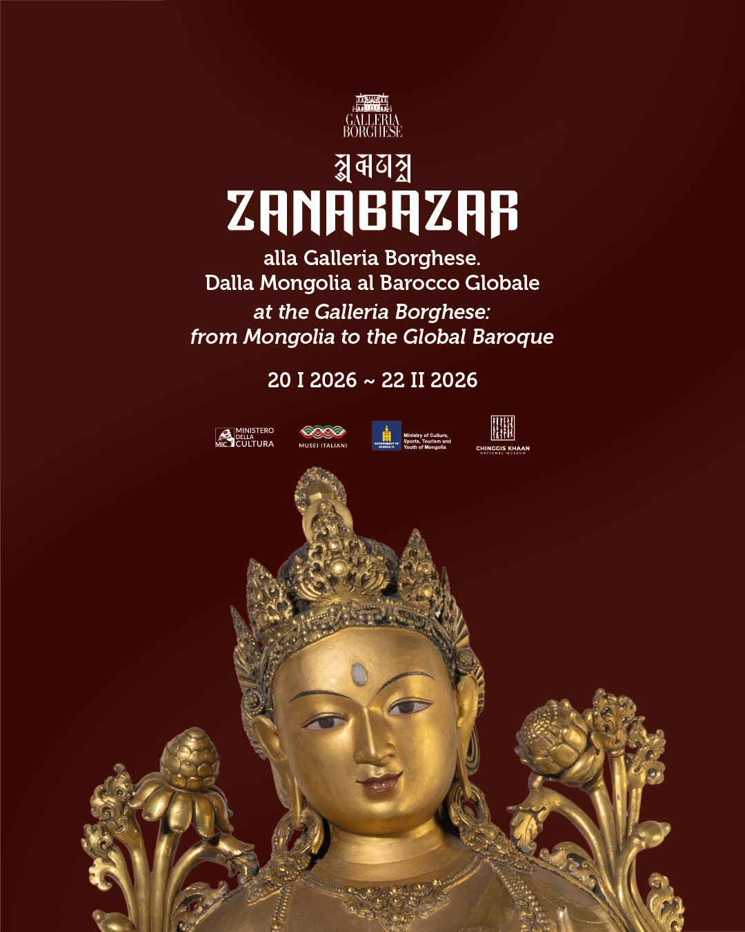 ZANABAZAR ALLA GALLERIA BORGHESE. DALLA MONGOLIA AL BAROCCO GLOBALE